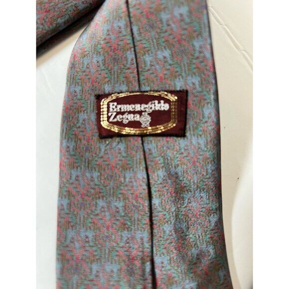 Lot Of 5 Ties Silk Structure Lanvin Zegna Donna Karan Gatti - Picture 5 of 16